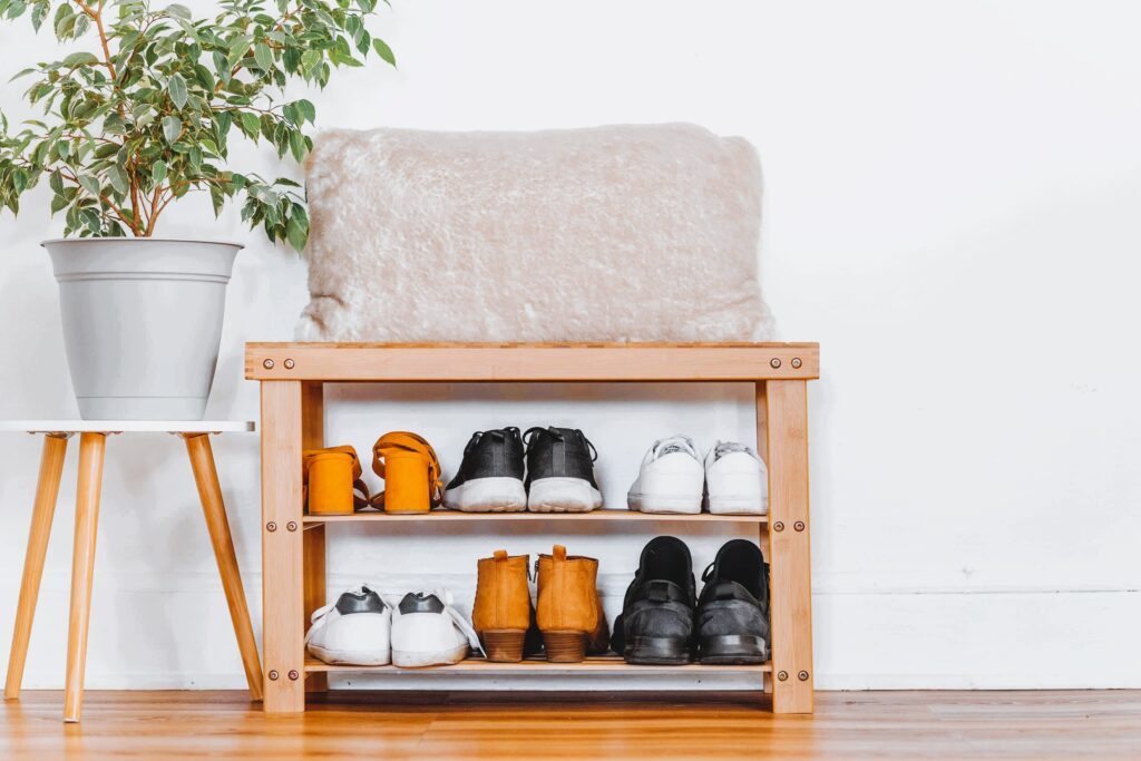 An example of a stylish shoe container